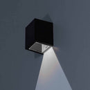 Arandela luminária de parede 1 facho Policarbonato + LED G9 5w ST2775-Starlumen-Preta-Branco Frio-