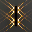 Arandela Arc 8 Fachos Alumínio Externa Led 8w Luz Amarela Parede Muro St2960