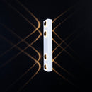 Arandela Arc 8 Fachos Alumínio Externa Led 8w Luz Amarela Parede Muro St2960