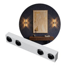 Arandela Arc 8 Fachos Alumínio Externa Led 8w Luz Amarela Parede Muro St2960