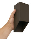 Arandela de Sobrepor Bisel 1 Foco Parede/Muro/Fachada 1xGU10 Starlumen ST3256-Marrom TAMANHO REAL 