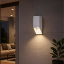 Arandela de Sobrepor Bisel 1 Foco Parede/Muro/Fachada 1xGU10 Starlumen ST3256 - Branco AMBIENTADA 1 FOCO BRANCO QUENTE