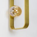 Arandela/plafon Aruna Ouro Fosco e Ambar ZR095-AGD 80cm para 3x G9 Starlux ST2619-Arandelas-Starlumen