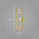 Arandela/plafon Aruna Ouro Fosco e Ambar ZR095-AGD 80cm para 3x G9 Starlux ST2619-Arandelas-Starlumen