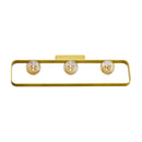 Arandela/plafon Aruna Ouro Fosco e Ambar ZR095-AGD 80cm para 3x G9 Starlux ST2619-Arandelas-Starlumen