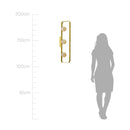 Arandela/plafon Aruna Ouro Fosco e Ambar ZR095-AGD 80cm para 3x G9 Starlux ST2619-Arandelas-Starlumen