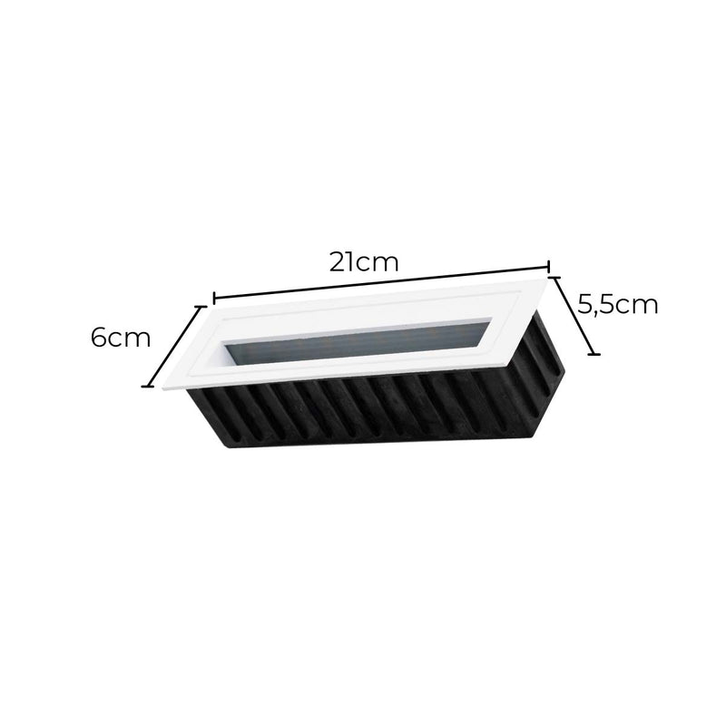 Balizador LED Embutir Linder Moderno 6W 3000k 60° Externo Nordecor 2022 ST3043