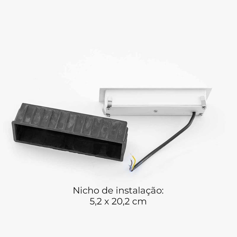 Balizador LED Embutir Linder Moderno 6W 3000k 60° Externo Nordecor 2022 ST3043