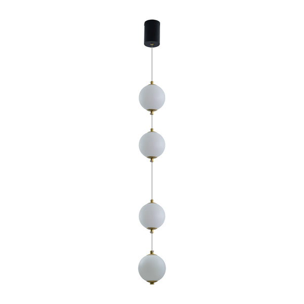 Pendente Bijou Preto E Dourado LED 18W Branco Quente Bella BIJ1PD01PT310 ST2849
