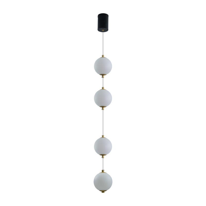 Pendente Bijou Preto E Dourado LED 18W Branco Quente Bella BIJ1PD01PT310 ST2849
