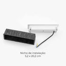 Balizador LED Embutir Linder Moderno 6W 3000k 60° Externo Nordecor 2022 ST3043-Nordecor-Starlumen