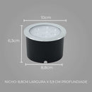 Balizador de Embutir Piso solo LED SMD Branco Quente 7W Bivolt ST2877-Starlumen-