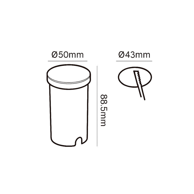 Balizador LED Pedri 1W Luz Quente IP65 Opus p/ Jardim Corredor Externo ST2485 MEDIDAS 
