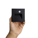 Balizador LED Sentinela 3W Luz Quente com Sensor 3M IP65 Opus ST3263 - Preto detalhe tamanho real 