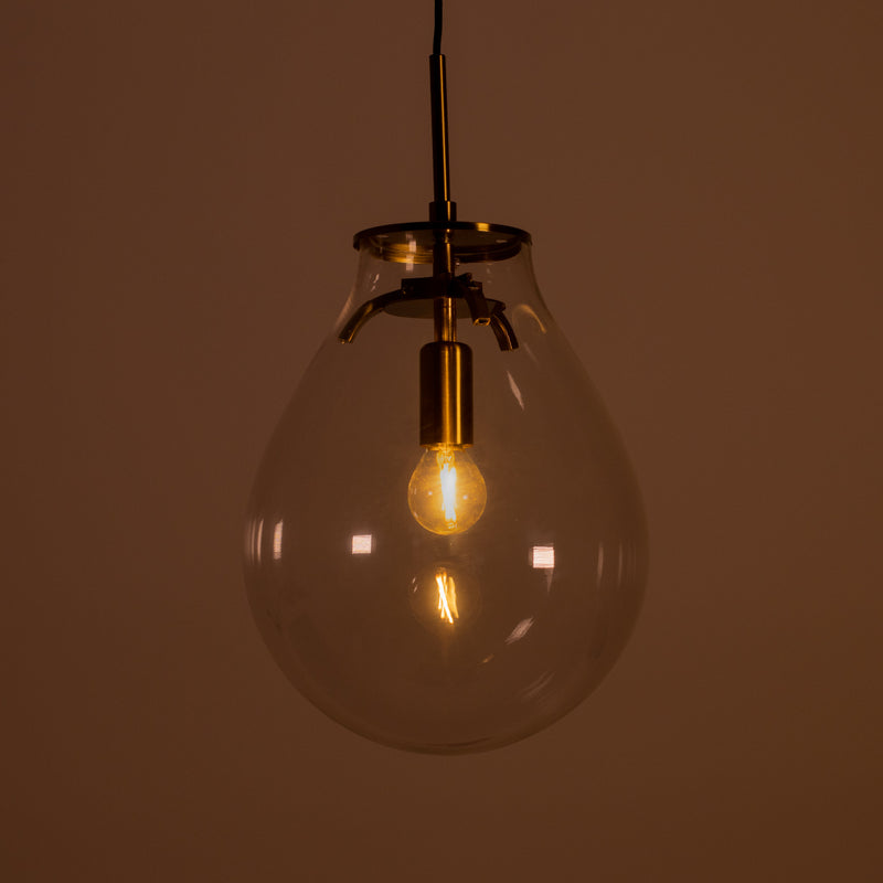 Pendente Caju Cúpula Vidro 29x23cm1xE14 Bella Iluminação CAJ1PD01TR029 St1882