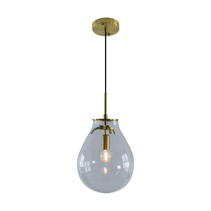 Pendente Caju Cúpula Vidro 29x23cm1xE14 Bella Iluminação CAJ1PD01TR029 St1882