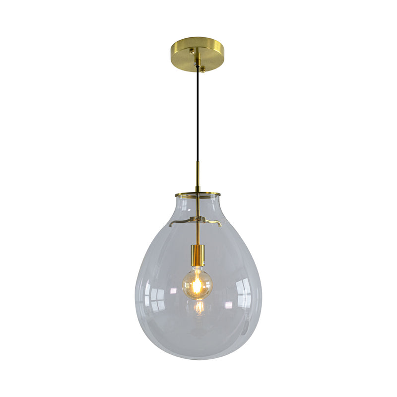 Pendente Caju Cúpula Vidro 54x40cm1xE27 Bella Iluminação CAJ1PD01TR054 St1882
