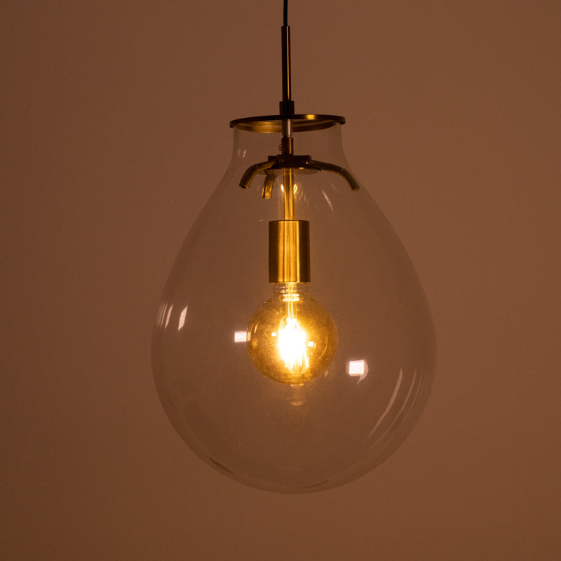 Pendente Caju Cúpula Vidro 48x30cm1xE27 Bella Iluminação CAJ1PD01TR048 St1882