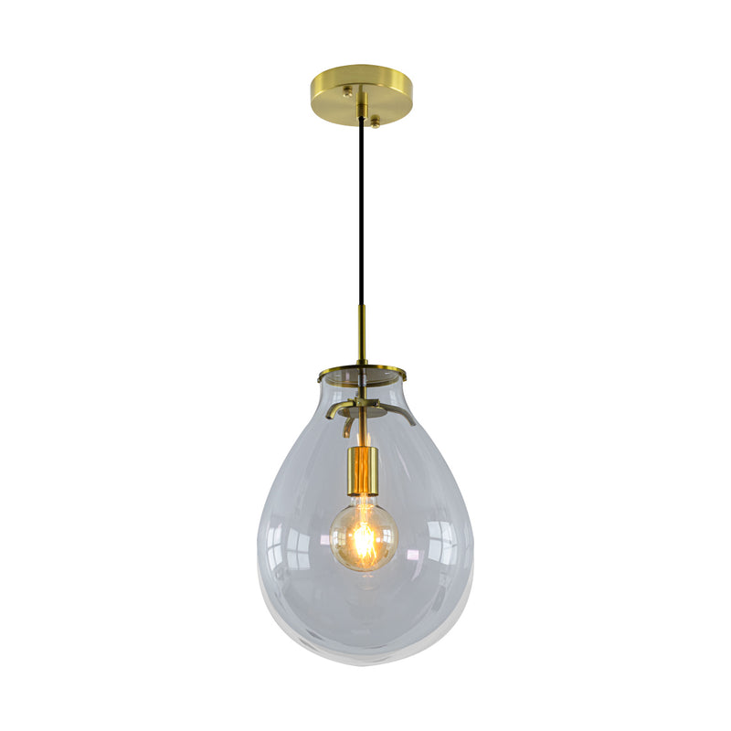 Pendente Caju Cúpula Vidro 48x30cm1xE27 Bella Iluminação CAJ1PD01TR048 St1882