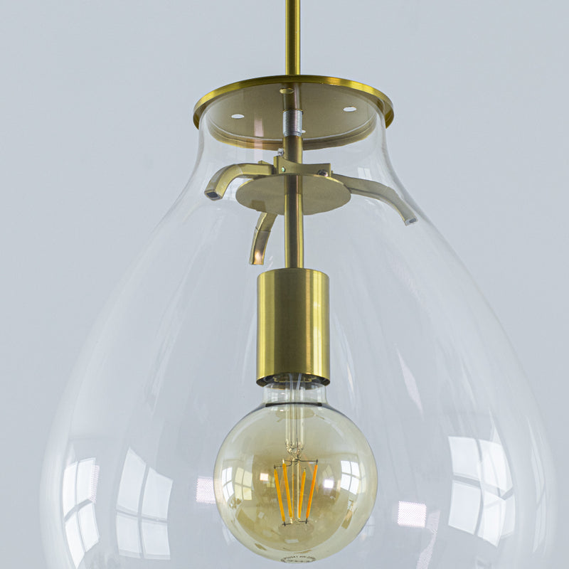 Pendente Caju Cúpula Vidro 48x30cm1xE27 Bella Iluminação CAJ1PD01TR048 St1882