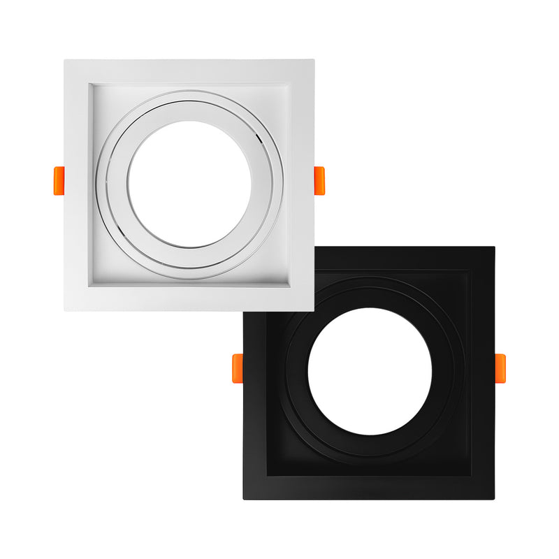 Spot Embutir Quadrado Recuado Foco Orientável ABS p/ PAR20 E27 Delis ST3249