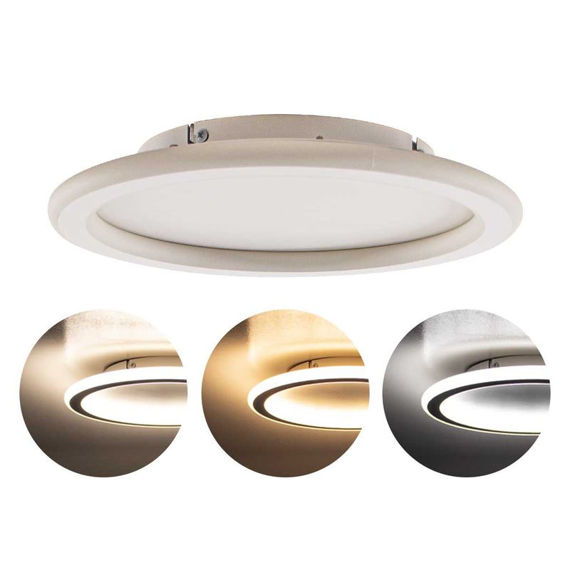 Plafon Embutir LED Slin 40cm Branco LED 38W Multicor PZ-1058/400Y ST3138
