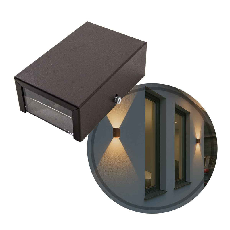 Arandela Slim 2 Focos Alumínio p/G9 Externa Parede Muro ST3144
