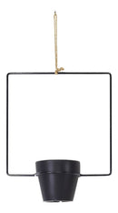 Cachepot de Cerâmica e Metal Quadrado TN0204 BTC ST2680-BTC-Starlumen