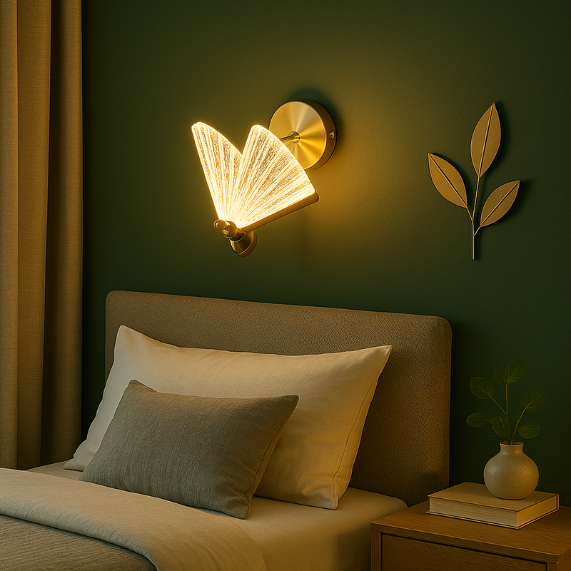 Arandela Borboleta de Parede LED 6W 3000K Dourado LUS-604 ST3247