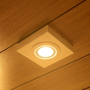 Spot Luminária Slim Sobrepor Teto Beiral Alumínio LED 7W Luz Quente Externo ST3250