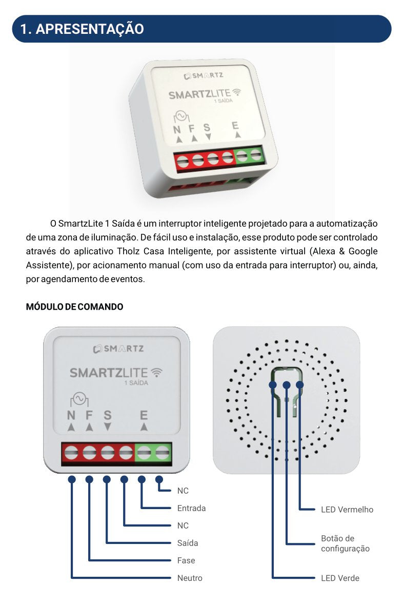 Controlador Programável Smartz Lite 1 Canal Stz1391n THOLZ St2917-Starlumen-Starlumen