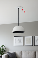 Disco Tampa Cego Branco/Preto 13cm Para Acabamento Teto Trilho Lustre Starlumen St553-Starlumen-