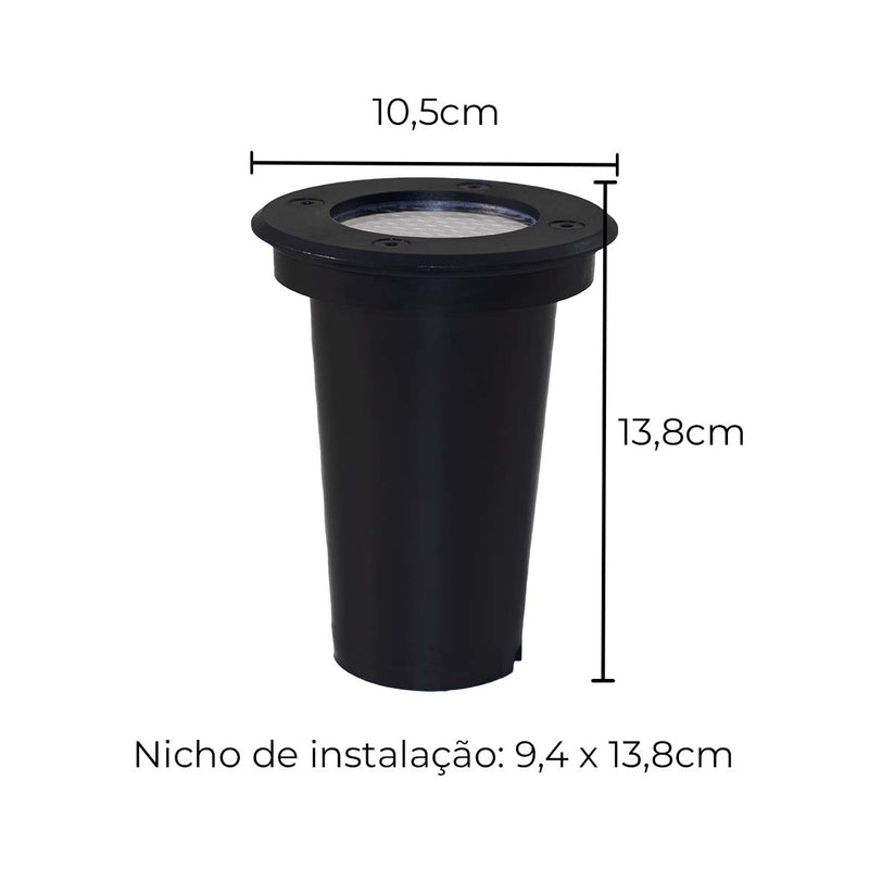 Embutido Solo 6W Branco Quente Jet Black Antiofuscante SE-335.1627 Save St2967-Save Energy-Starlumen