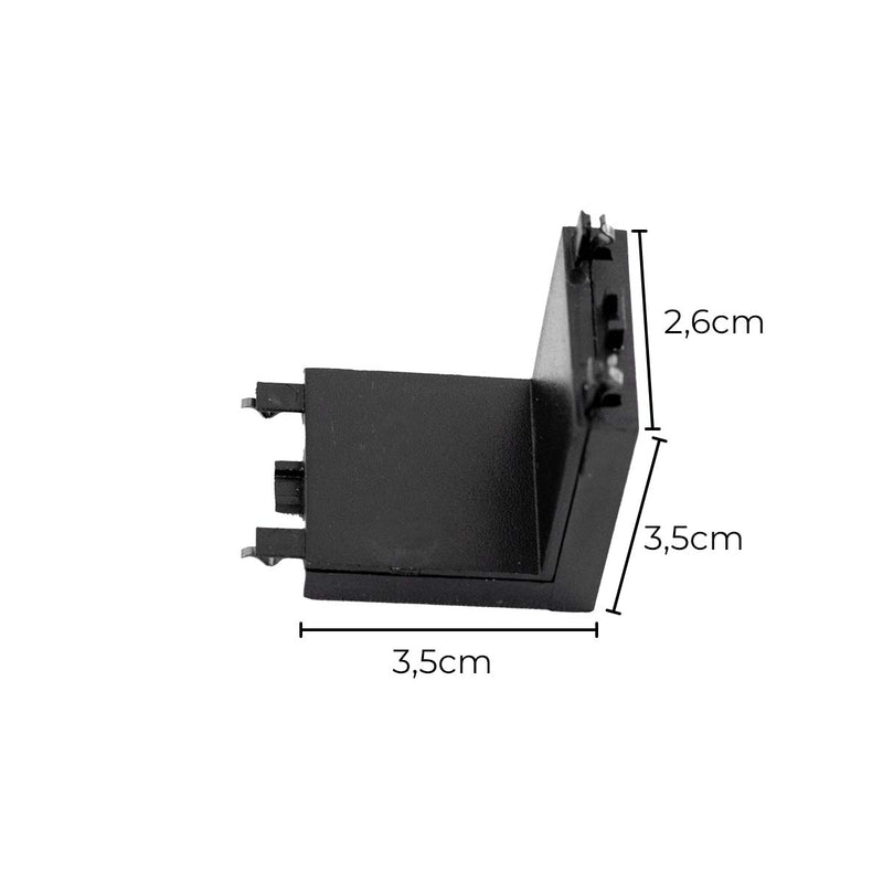 Emenda em L de Teto\Parede Magnético Kay p/ Unir Trilhos 6570 Nordecor ST3073-Nordecor-Starlumen
