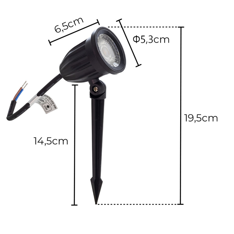 Espeto de Jardim Preto LED 5W 2700k IP65 Save Energy SE-325.1799 St2023-Save Energy-Starlumen