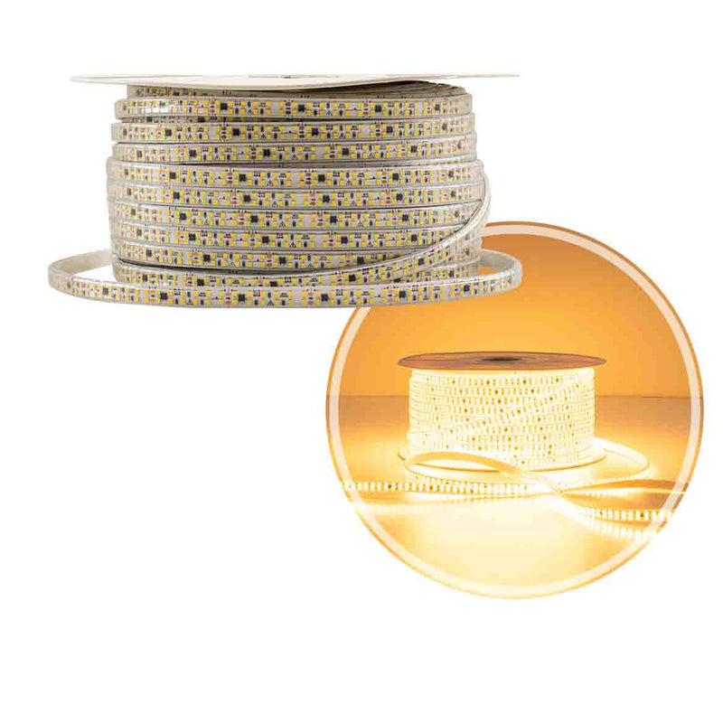 1m de Fita LED Pratik Hiper Brilho 127V 18W/m 240 LED/m 3000k 2835 PRO 1493 Gaya ST2994