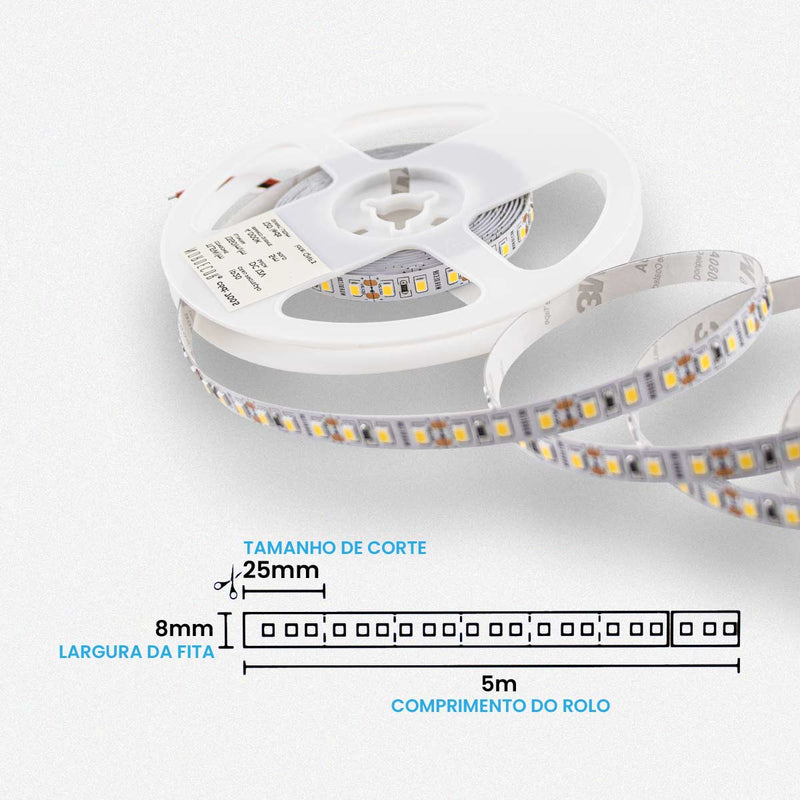 Fita LED 5M 2835 12V 11,5W/M 4000K 120LEDs/M IRC80 IP20 7005 Nordecor ST3150-Nordecor-Starlumen