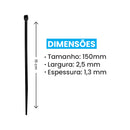 Fita hellerman Abraçadeira Enforca Gato de Nylon 150x2,5mm 8Kg DS0072 - 100 peças-Delis-Starlumen