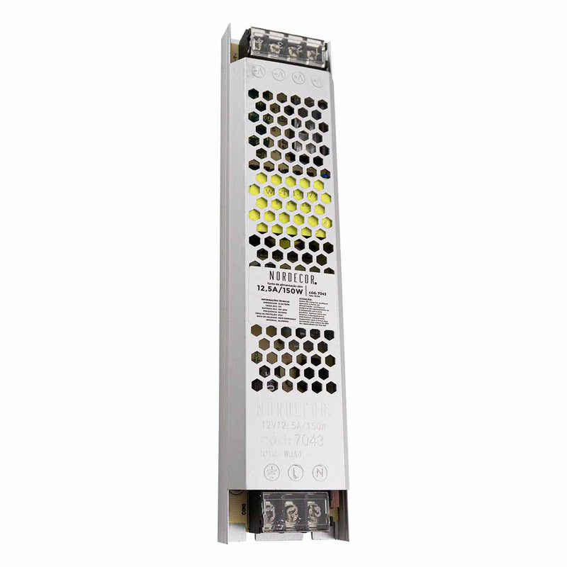 Fonte de Alimentação 12V 150W 12,5A Bivolt Nordecor 7043 ST3118-Nordecor-Starlumen