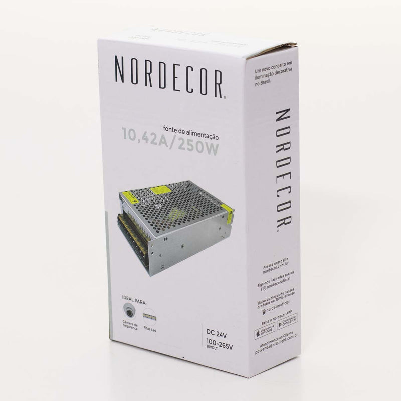 Fonte de Alimentação 24V Chaveada 250W 10,42A Bivolt 7075 Nordecor ST3126-Nordecor-Starlumen