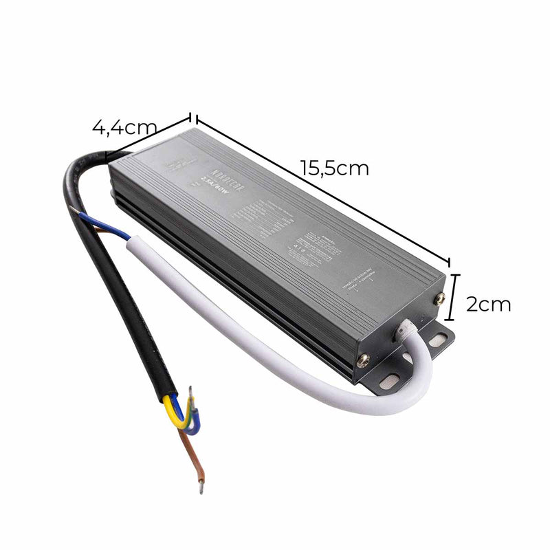 Fonte de Alimentação 24V IP67 60W 2,5A Bivolt 7284 Nordecor ST3123-Nordecor-Starlumen