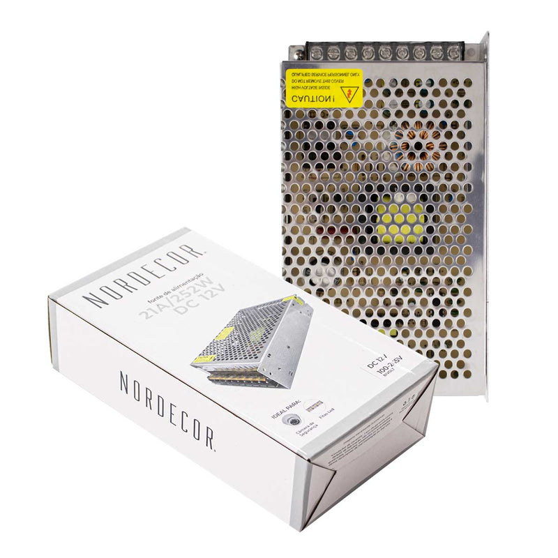 Fonte de Alimentação Chaveada 12V 252W 21A Bivolt 7026 Nordecor ST3126-Nordecor-Starlumen