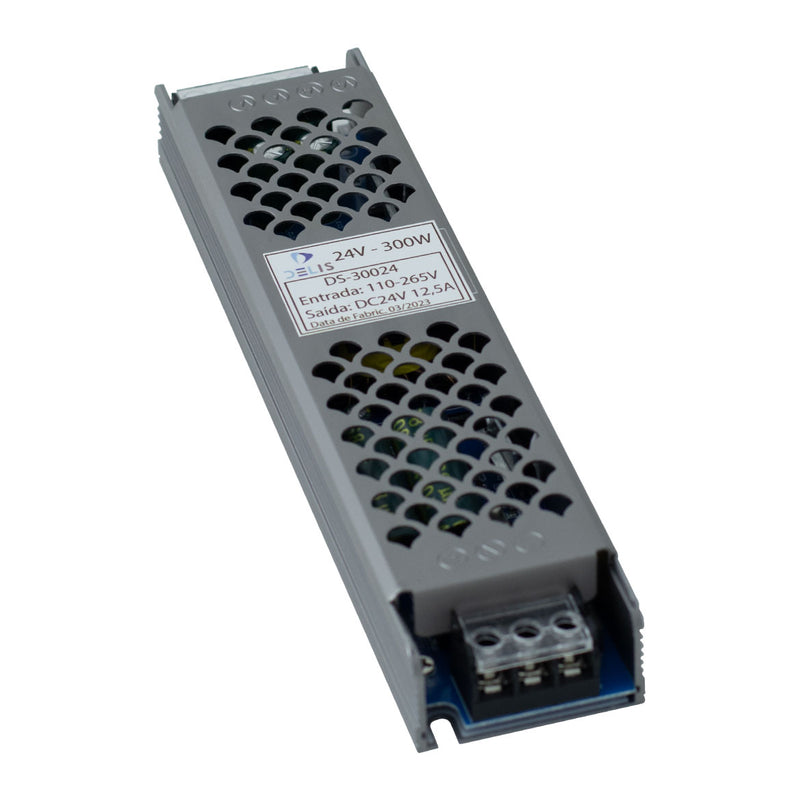 Fonte de Alimentação Chaveada 24V 12,5A 300W Delis DS-30024 ST2913-Delis-Starlumen