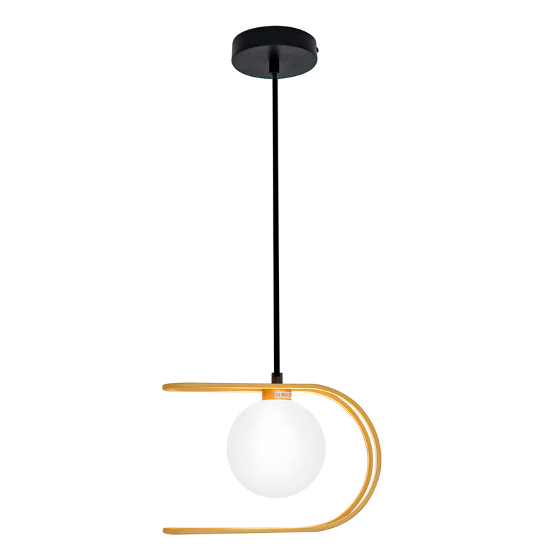 Pendente Beat Preto E Dourado (D)0Cm (C)26Cm (L)12Cm (A)18Cm  1X25W  0Lm G9 - HL023 - Bella Iluminação