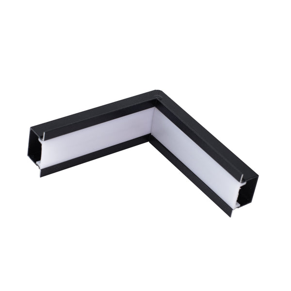 Junção em L para Perfil de Embutir Garbo Parede-Teto 30032 Usina ST2859-Usina Design-Preto-Starlumen