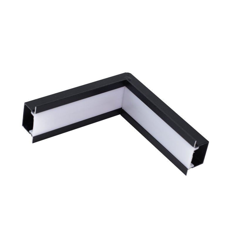 Junção em L para Perfil de Embutir Garbo Parede-Teto 30032 Usina ST2859-Usina Design-Preto-Starlumen