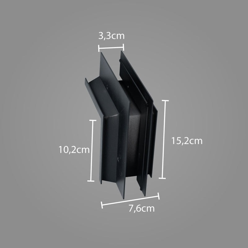 Junção em L para Perfil de Sobrepor Trovão Teto-Parede 30812 Usina ST2870-Usina Design-Starlumen
