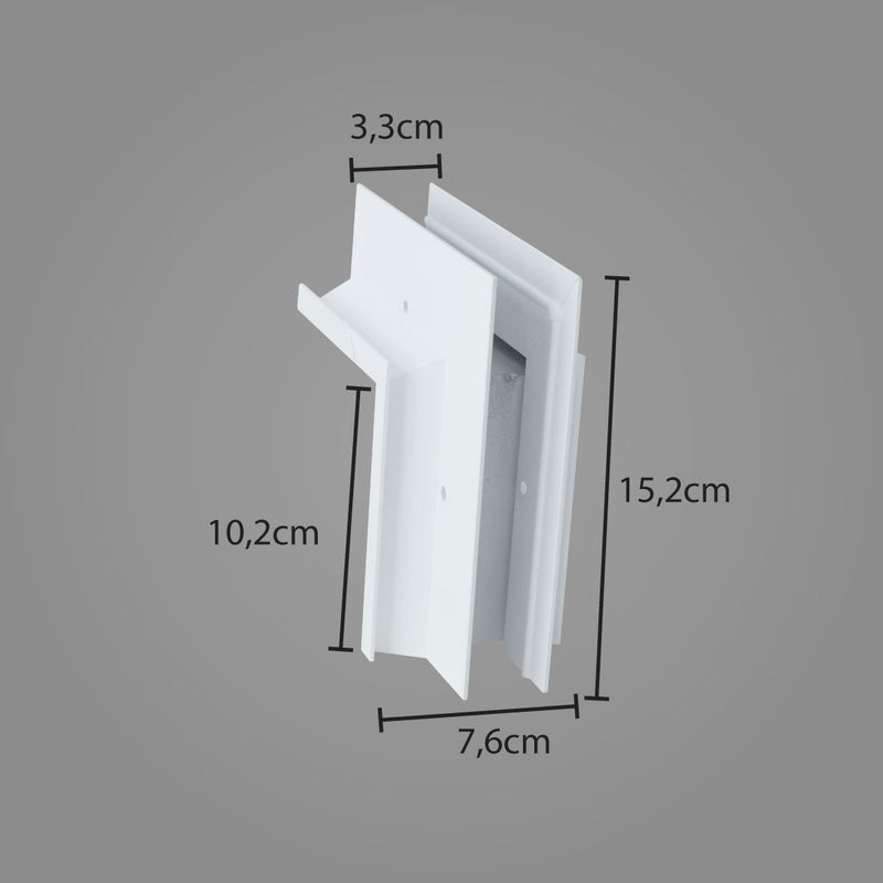 Junção em L para Perfil de Sobrepor Trovão Teto-Parede 30812 Usina ST2870-Usina Design-Starlumen