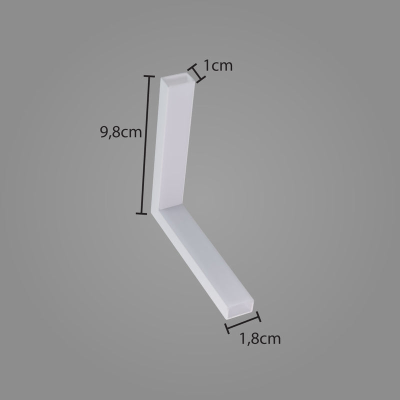Junção em L para Perfil de Sobrepor Wood Teto-Parede 30762 Usina ST2864-Usina Design-Starlumen