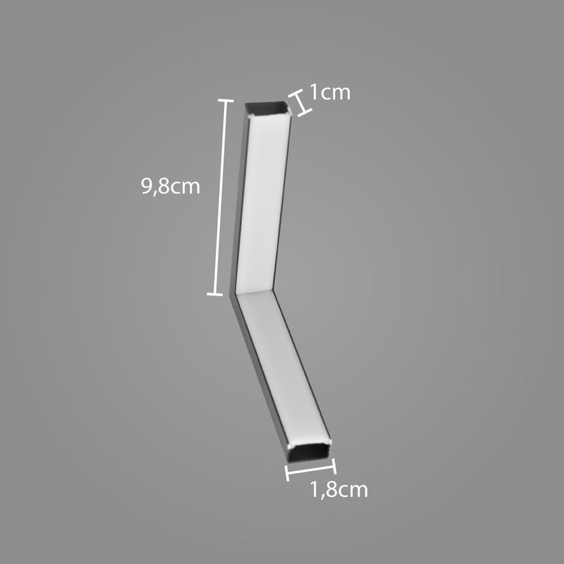 Junção em L para Perfil de Sobrepor Wood Teto-Parede 30762 Usina ST2864-Usina Design-Starlumen